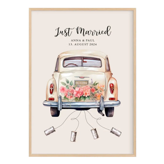 Geldgeschenk Hochzeit Poster Just Married