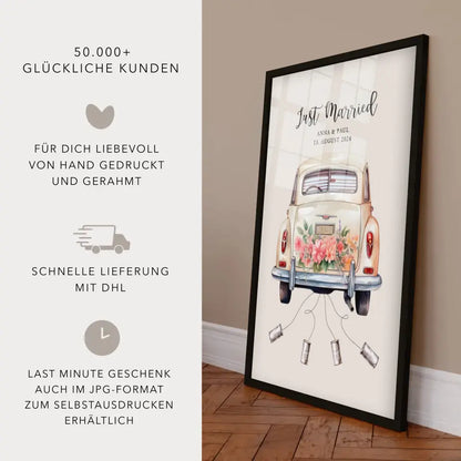 Geldgeschenk Hochzeit Poster Just Married