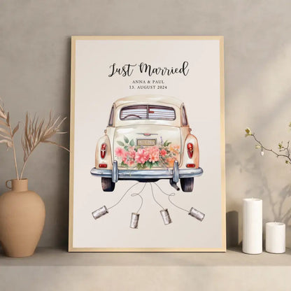 Geldgeschenk Hochzeit Poster Just Married