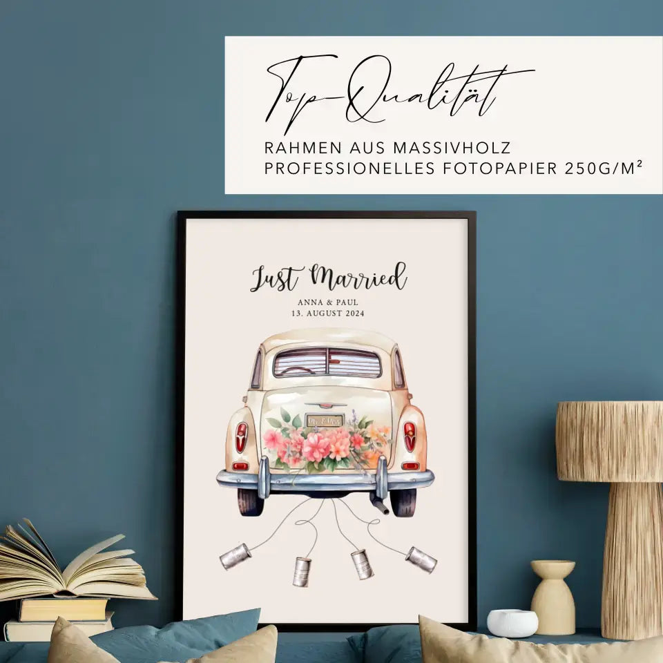 Geldgeschenk Hochzeit Poster Just Married