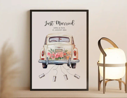 Geldgeschenk Hochzeit Poster Just Married