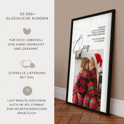 Geschenk für Opa Personalisiertes Foto Poster