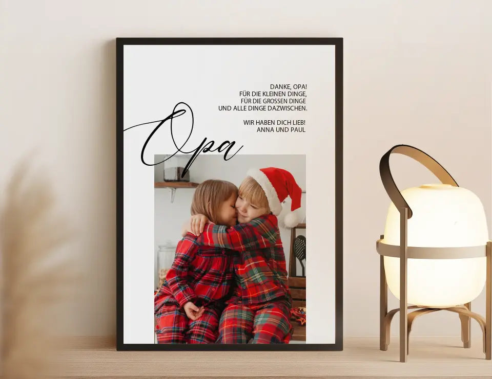 Geschenk für Opa Personalisiertes Foto Poster