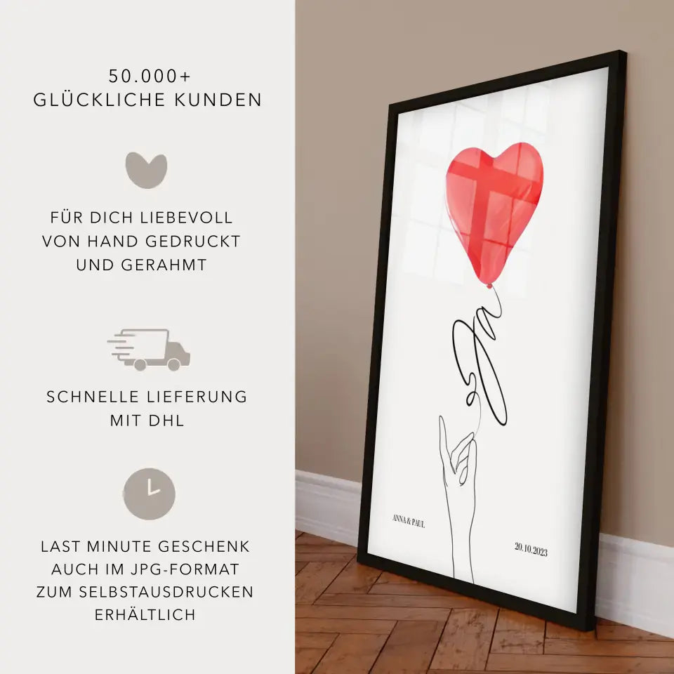 Ja Poster Verlobungsgeschenk Verlobung Geschenk mit Namen