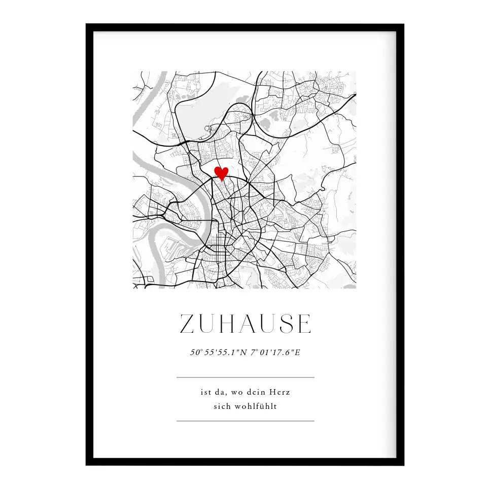 Zuhause Poster Einweihungsgeschenk Haus