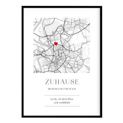 Zuhause Poster Einweihungsgeschenk Haus