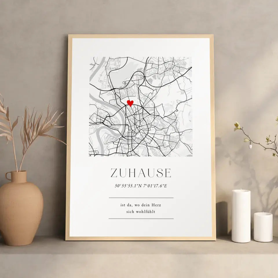 Zuhause Poster Einweihungsgeschenk Haus