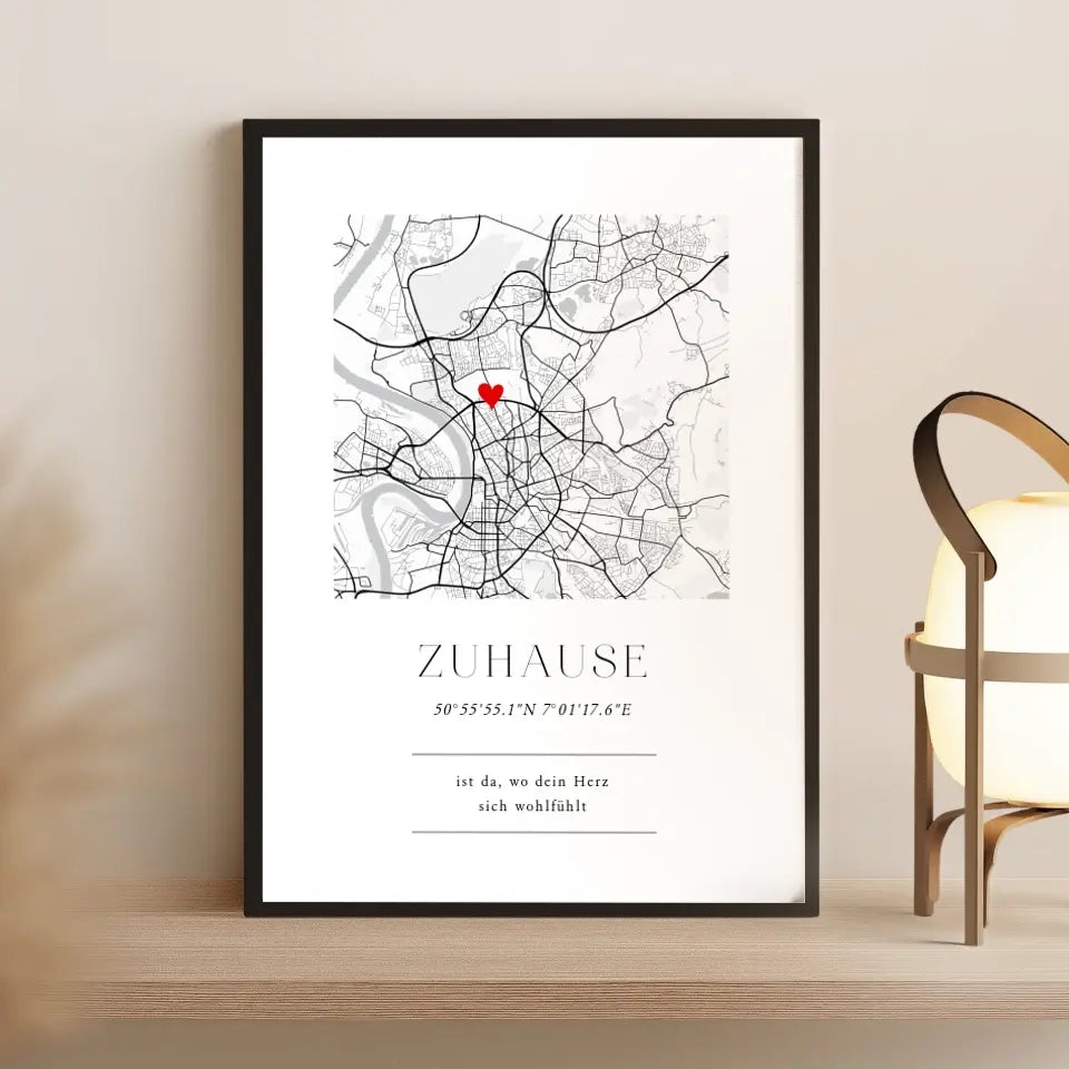 Zuhause Poster Einweihungsgeschenk Haus