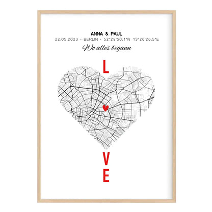 LOVE Poster Hochzeitstag Geschenk Mann