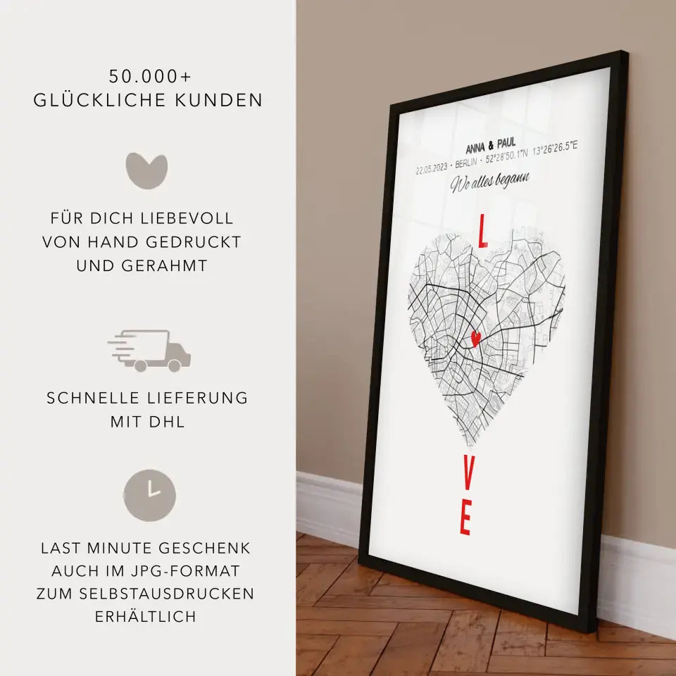 LOVE Poster Hochzeitstag Geschenk Mann