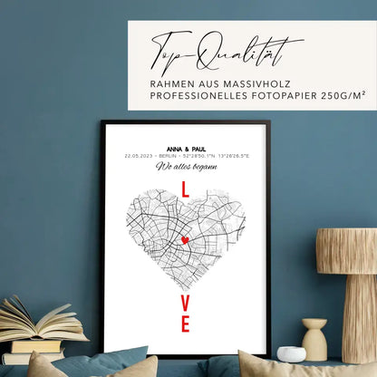 LOVE Poster Hochzeitstag Geschenk Mann