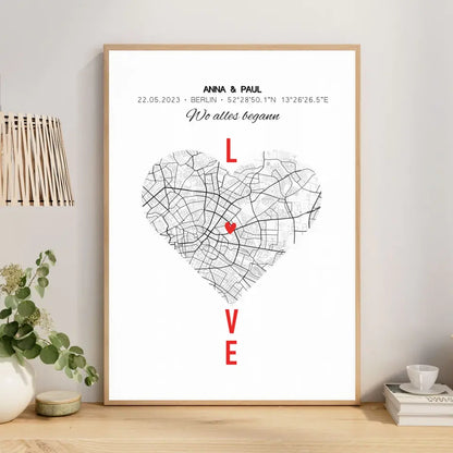 LOVE Poster Hochzeitstag Geschenk Mann