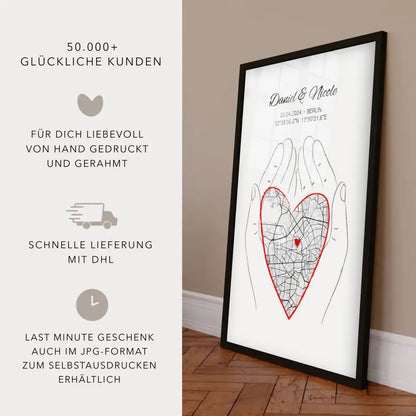 Koordinaten Poster Hochzeitsgeschenk personalisiert