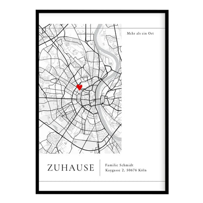 Personalisiertes Poster Zuhause Einzug