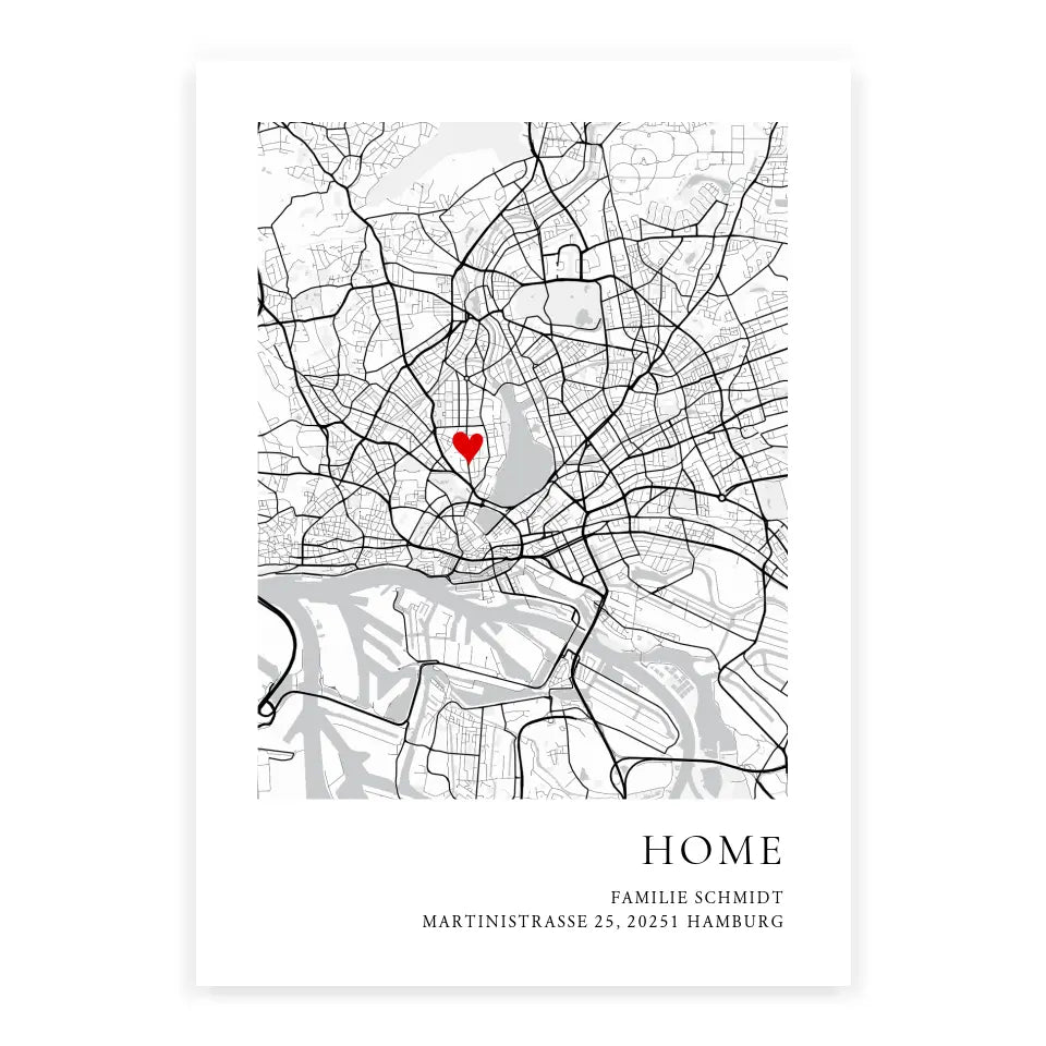 Home Poster Einzugsgeschenk Haus