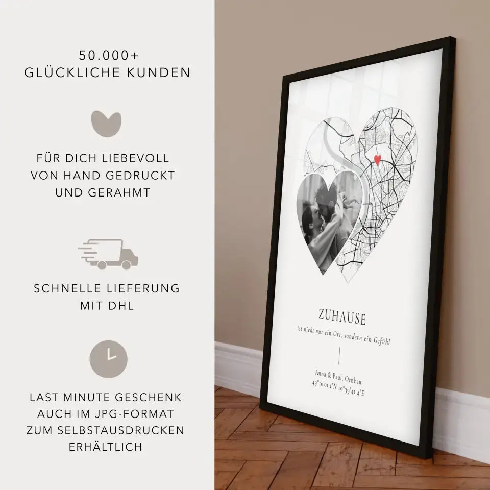 Zuhause Poster Geschenk für Partner