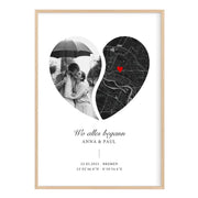 Poster Wo alles begann Stadtkarte Herz