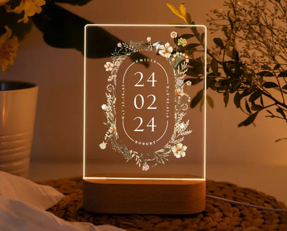 Nachtlampe Hochzeit Geschenk für das Brautpaar