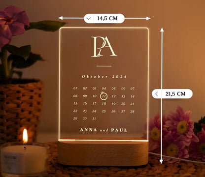 Kalender Datum LED Lampe