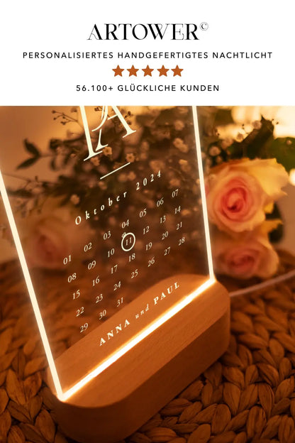 Kalender Datum LED Lampe