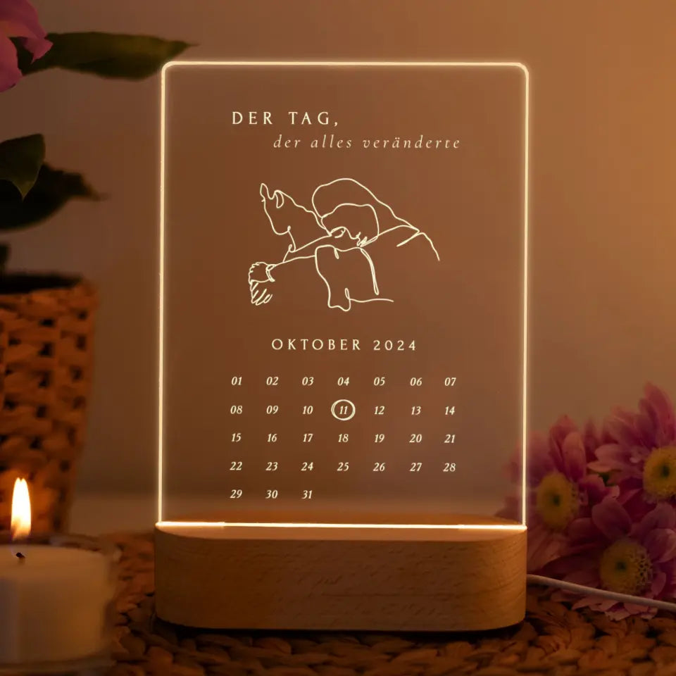 Nachtlicht der Tag Jahrestag Geschenk