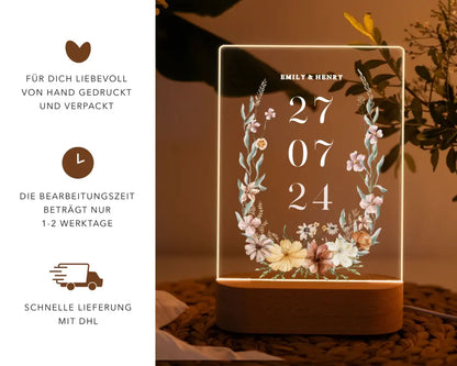 Personalisierte Acryl LED Lampe Geschenk für ihn