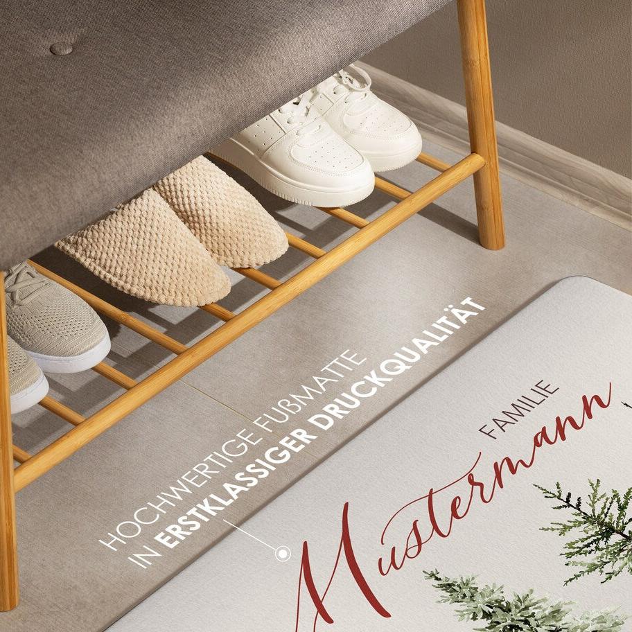 Personalisierte Fußmatte - Weihnachtsgeschenk für Familie und Nachbarn