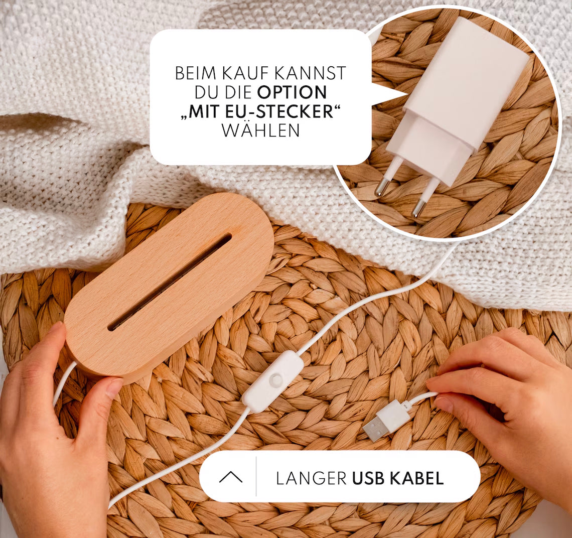 LED Nachtlicht - Geschenk für Nachbarn Weihnachten oder Geburtstag