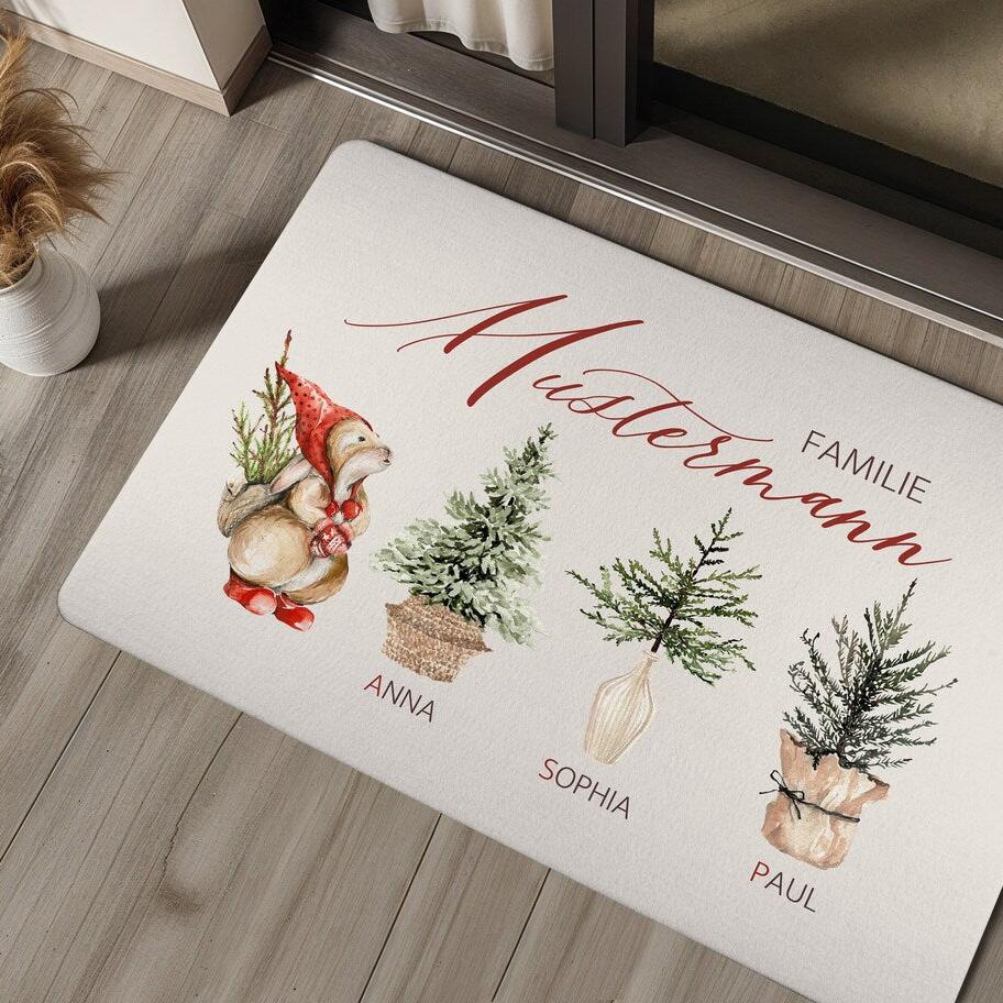 Personalisierte Fußmatte - Weihnachtsgeschenk für Familie und Nachbarn