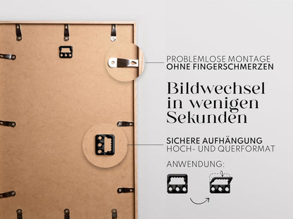 Artower® Bilderrahmen Natur Holz Eiche Dünner Rahmen