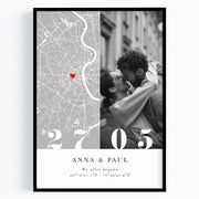 Personalisierte Karte mit Foto – Romantisches Geschenk zum Jahrestag oder Verlobung