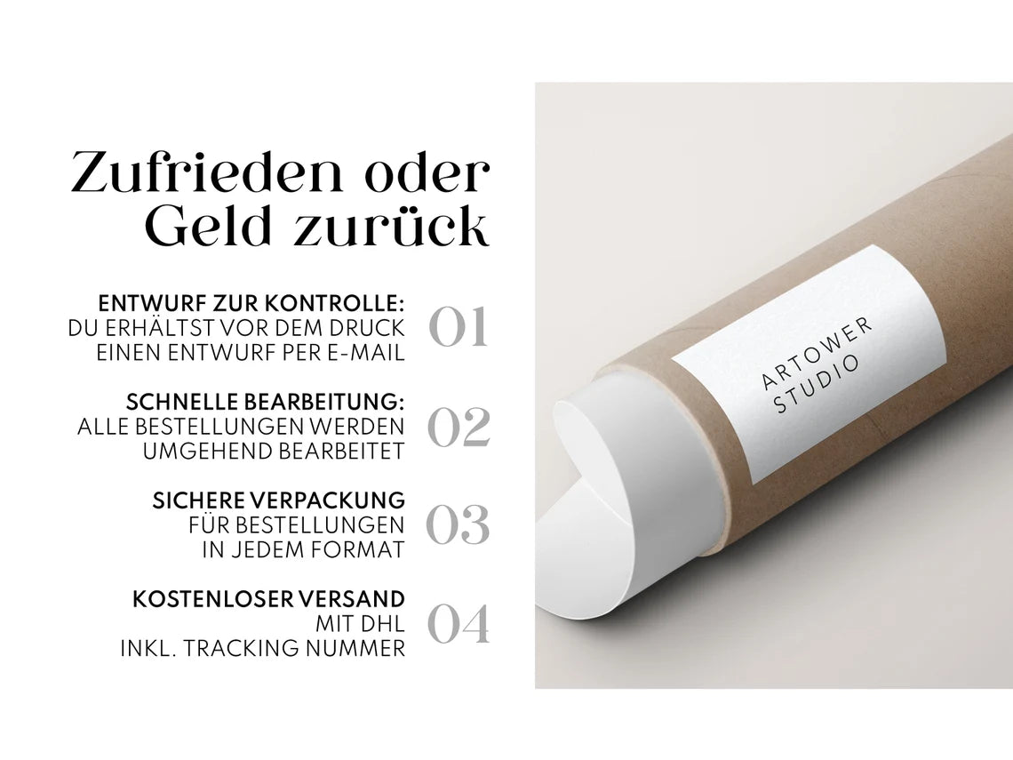 Haustier Andenken – Personalisiertes Trauerposter mit Pfotenabdruck
