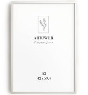 Bilderrahmen für A2 (42 x 59,4 cm) - Holz Weiß