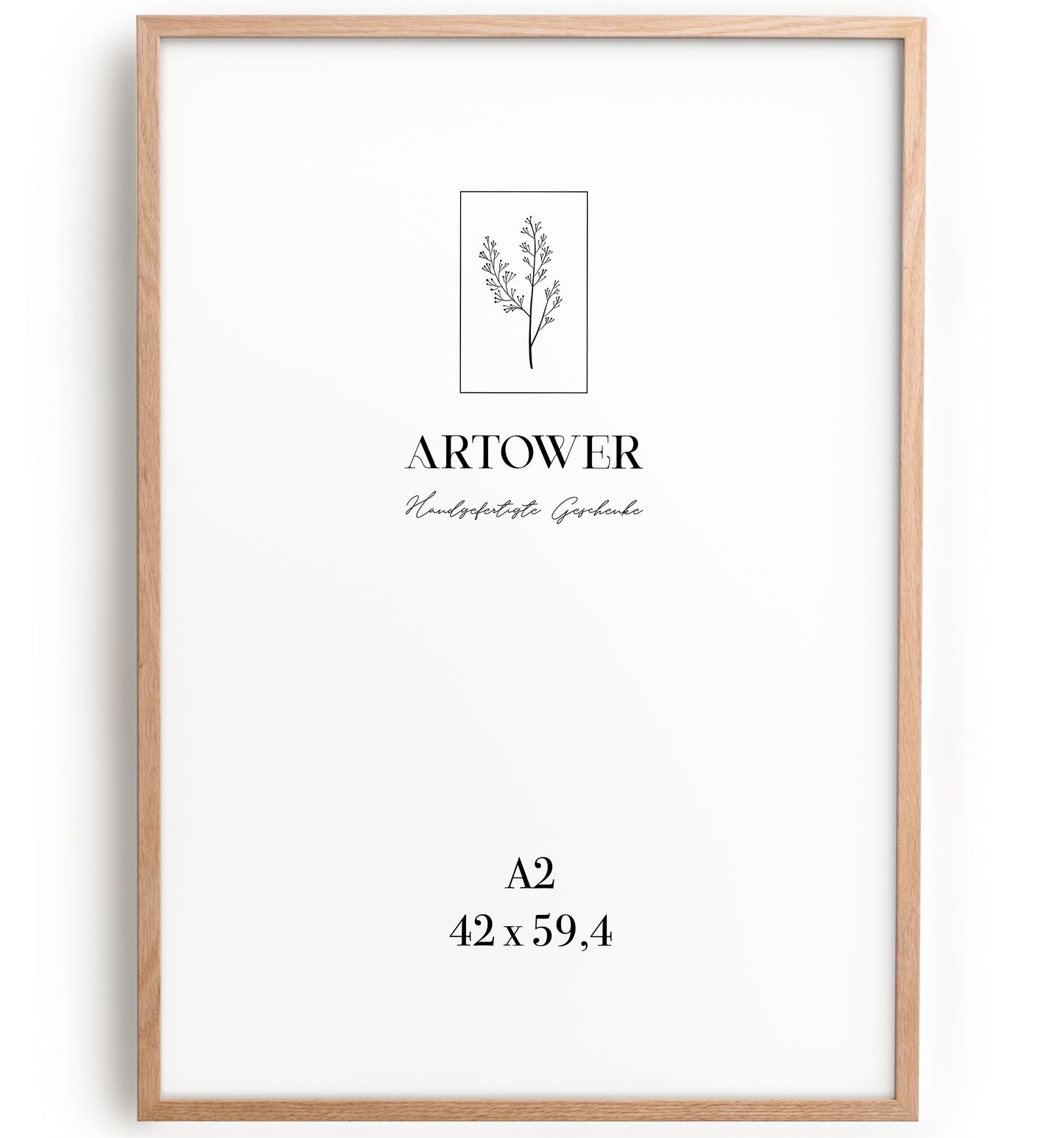Artower® Bilderrahmen Natur Holz Eiche Dünner Rahmen