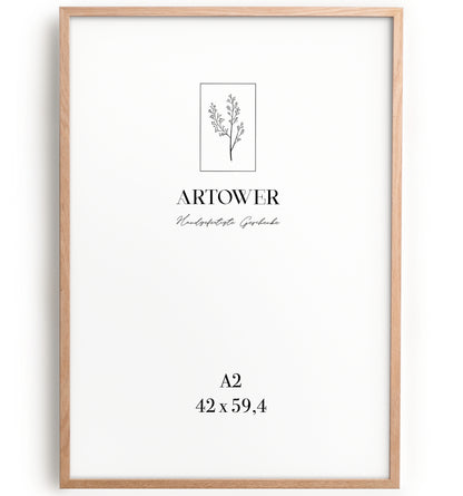 Artower® Bilderrahmen Natur Holz Eiche Dünner Rahmen