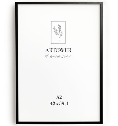 Artower® Bilderrahmen Schwarz Holz | Schwarzer Dünner Rahmen