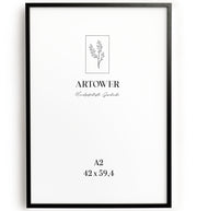 Bilderrahmen für A2 (42 x 59,4 cm) - Holz Schwarz