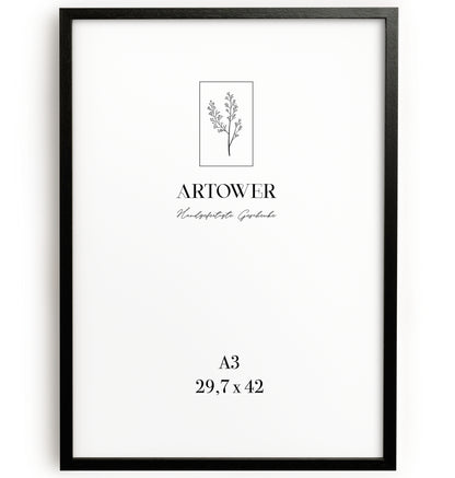 Artower® Bilderrahmen Schwarz Holz | Schwarzer Dünner Rahmen