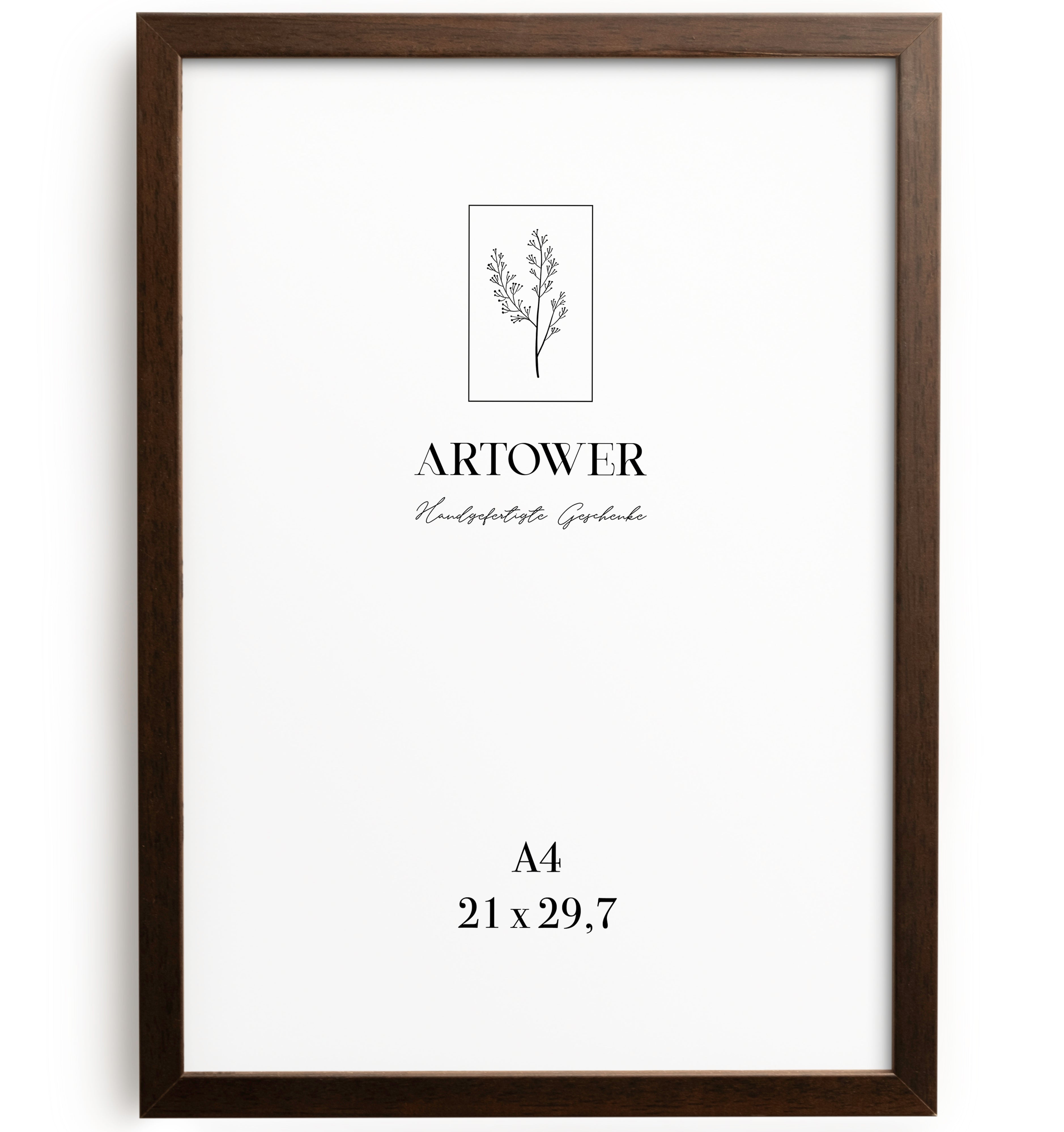 Artower® Bilderrahmen Braun Holz Dünner Rahmen