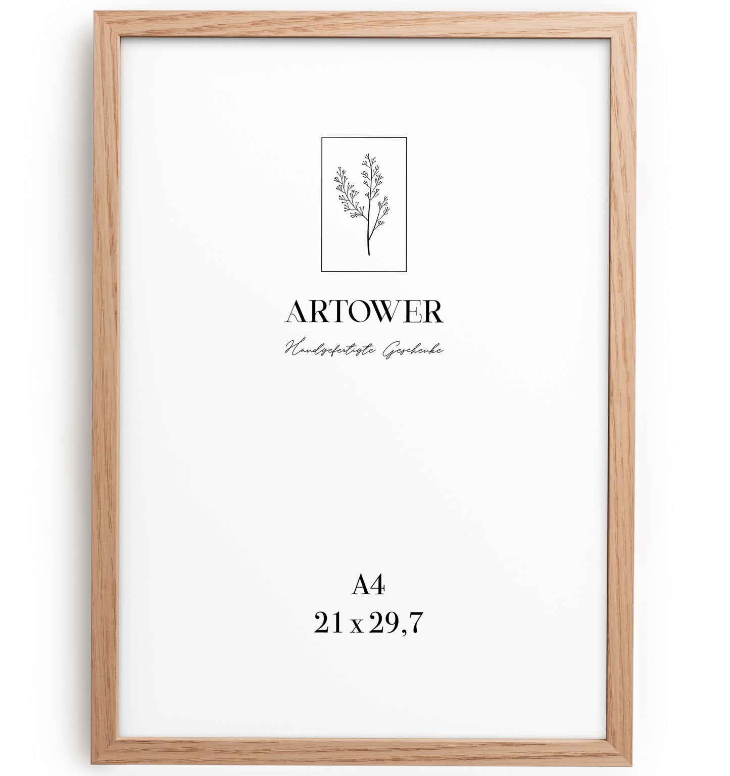 Artower® Bilderrahmen Natur Holz Eiche Dünner Rahmen