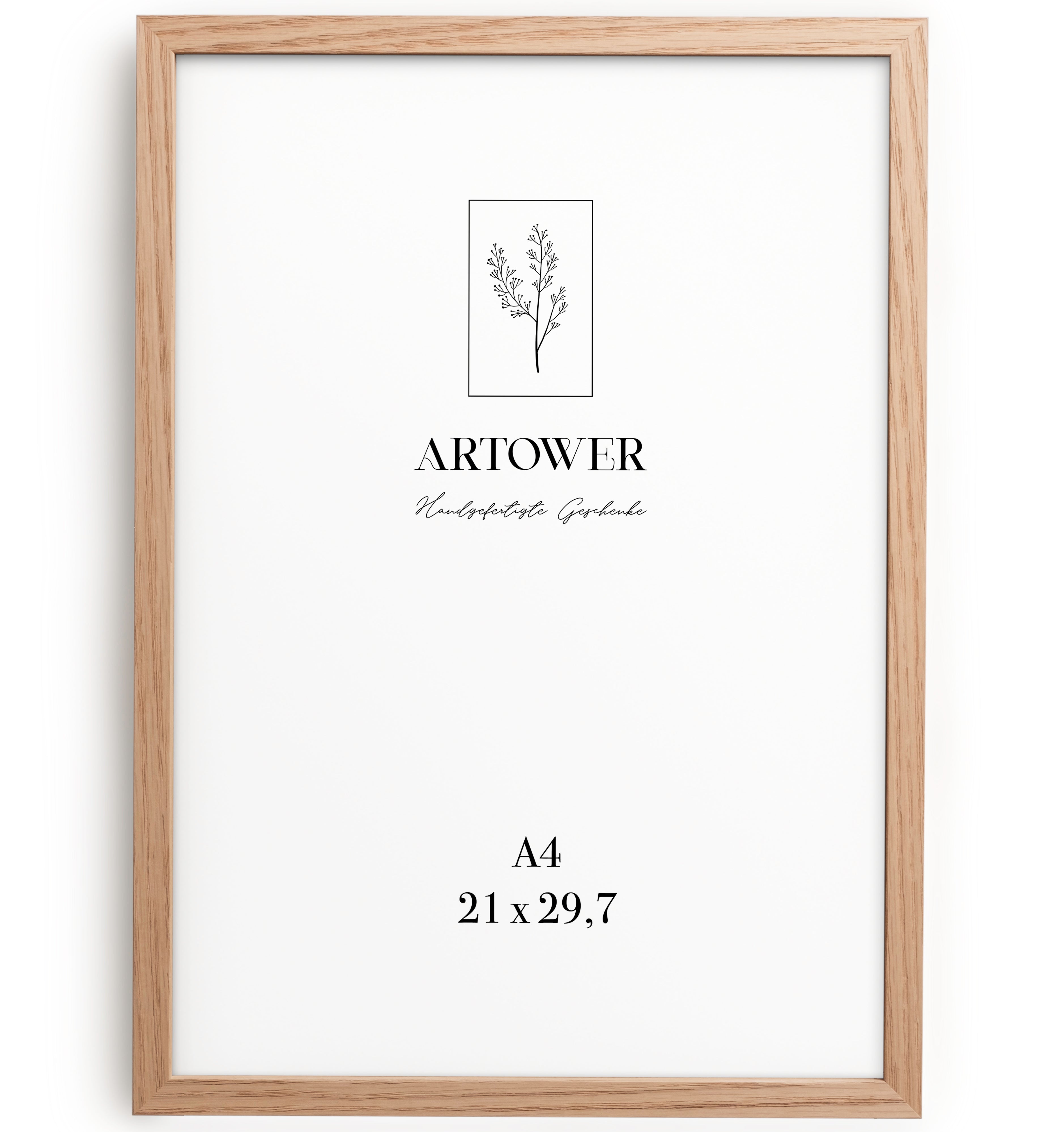 Holzrahmen für A4 (21 x 29,7 cm) - Natur Eiche