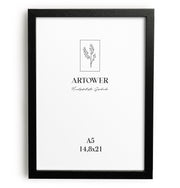Holzrahmen für A5 (15 x 21 cm) - Schwarz