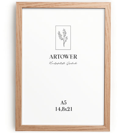 Artower® Bilderrahmen Natur Holz Eiche Dünner Rahmen