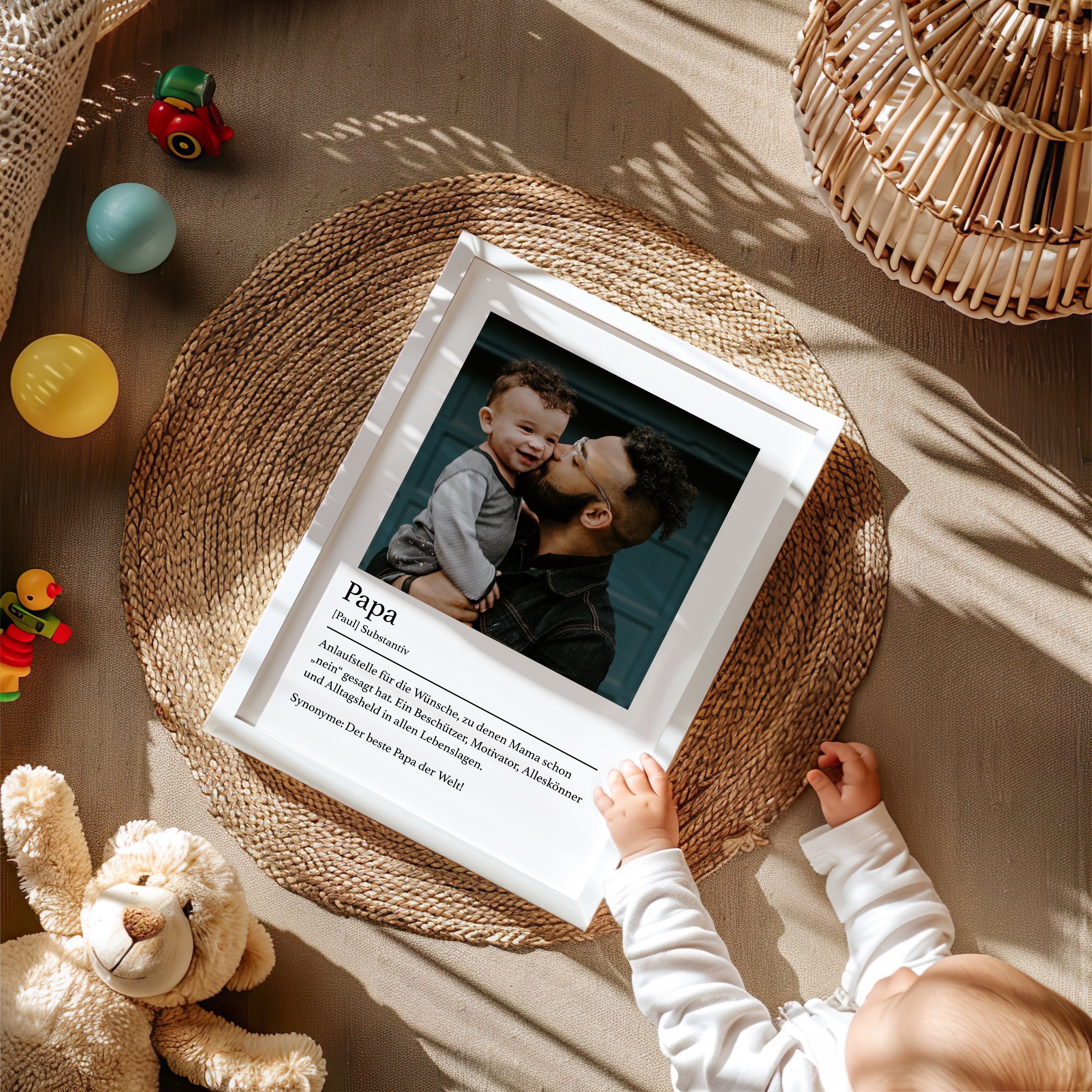 Personalisiertes Papa Geschenk – Definition Bild zum Vatertag, Geburtstag oder zu Weihnachten