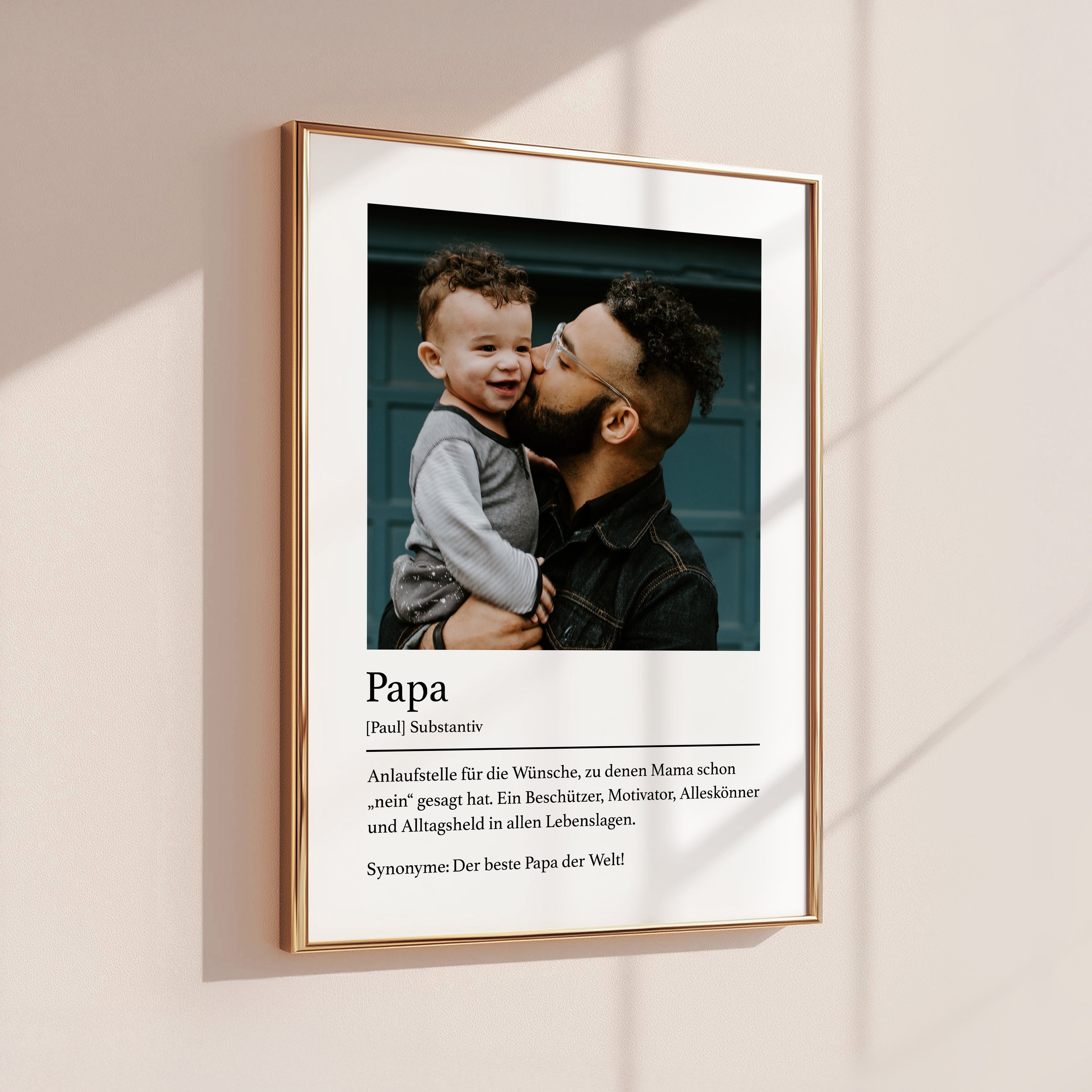 Personalisiertes Papa Geschenk – Definition Bild zum Vatertag, Geburtstag oder zu Weihnachten