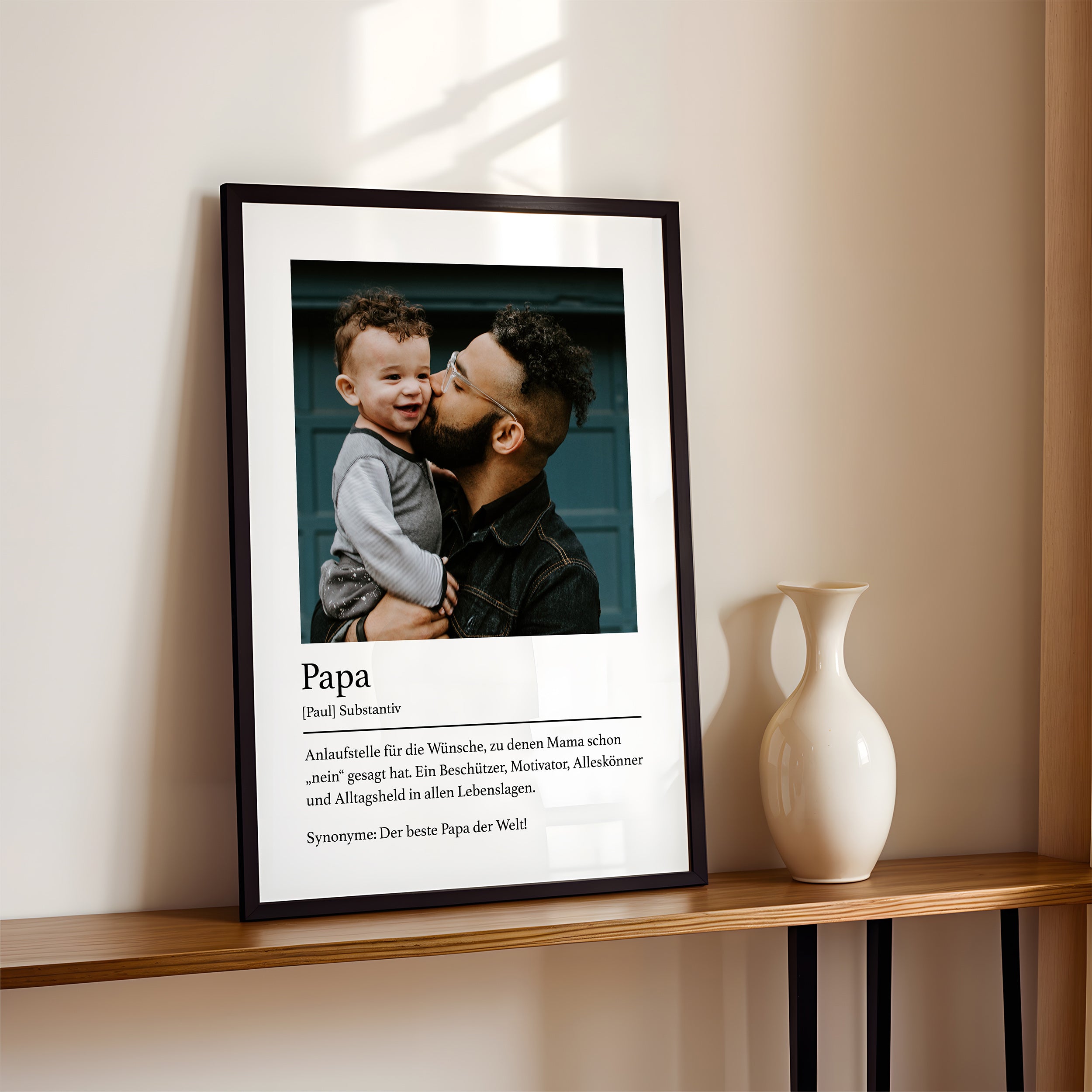 Personalisiertes Papa Geschenk – Definition Bild zum Vatertag, Geburtstag oder zu Weihnachten