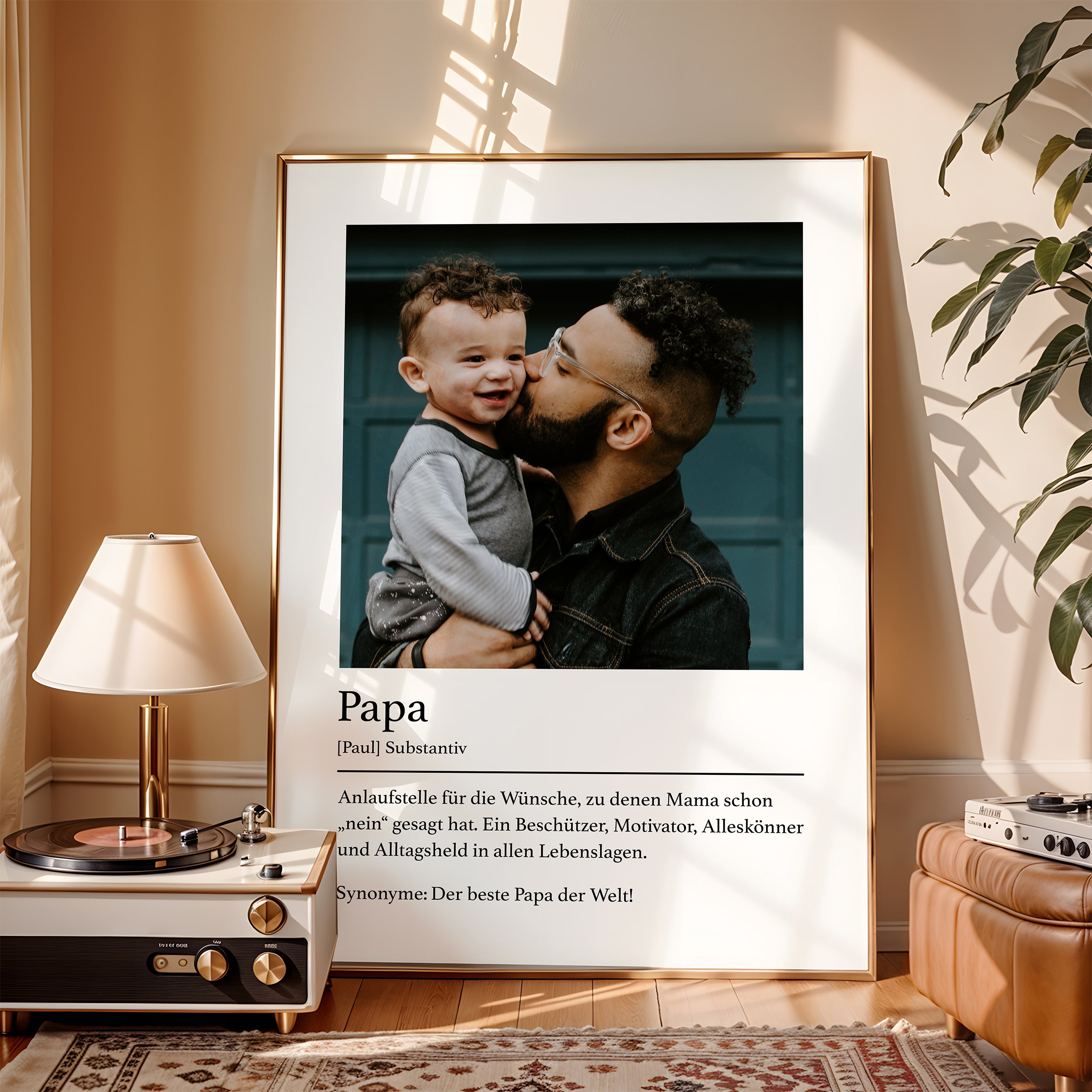 Personalisiertes Papa Geschenk – Definition Bild zum Vatertag, Geburtstag oder zu Weihnachten