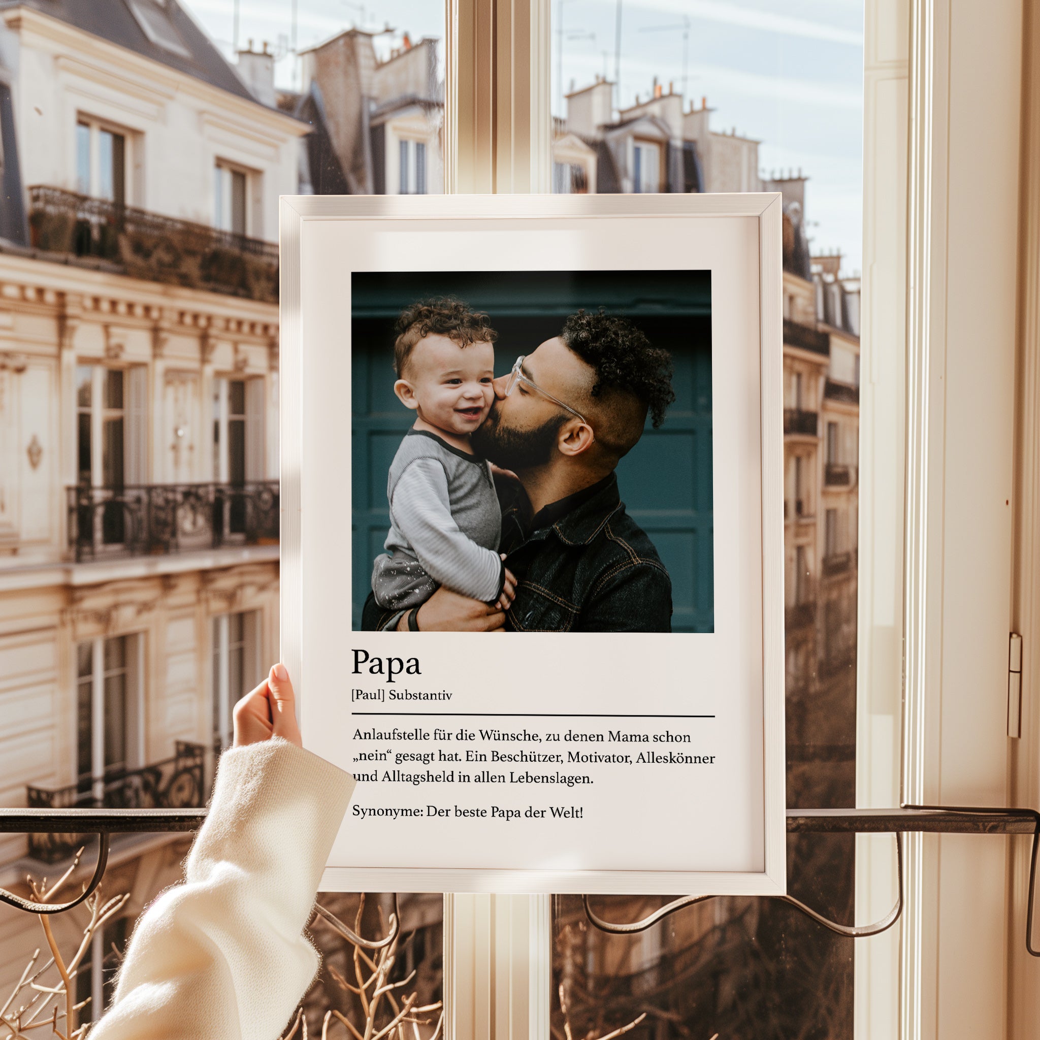 Personalisiertes Papa Geschenk – Definition Bild zum Vatertag, Geburtstag oder zu Weihnachten