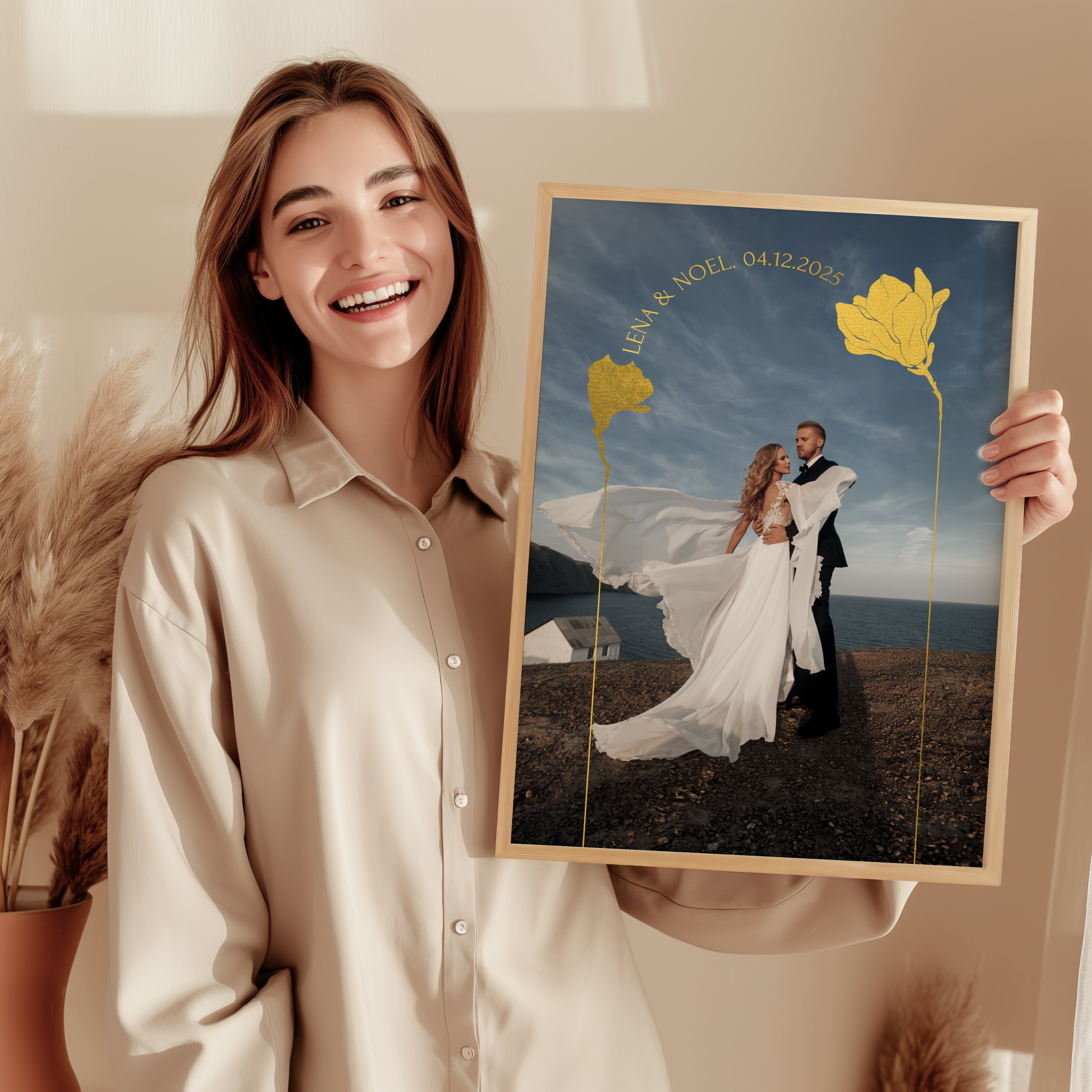 Personalisiertes Hochzeitstag Geschenk mit Foto für ihn & sie