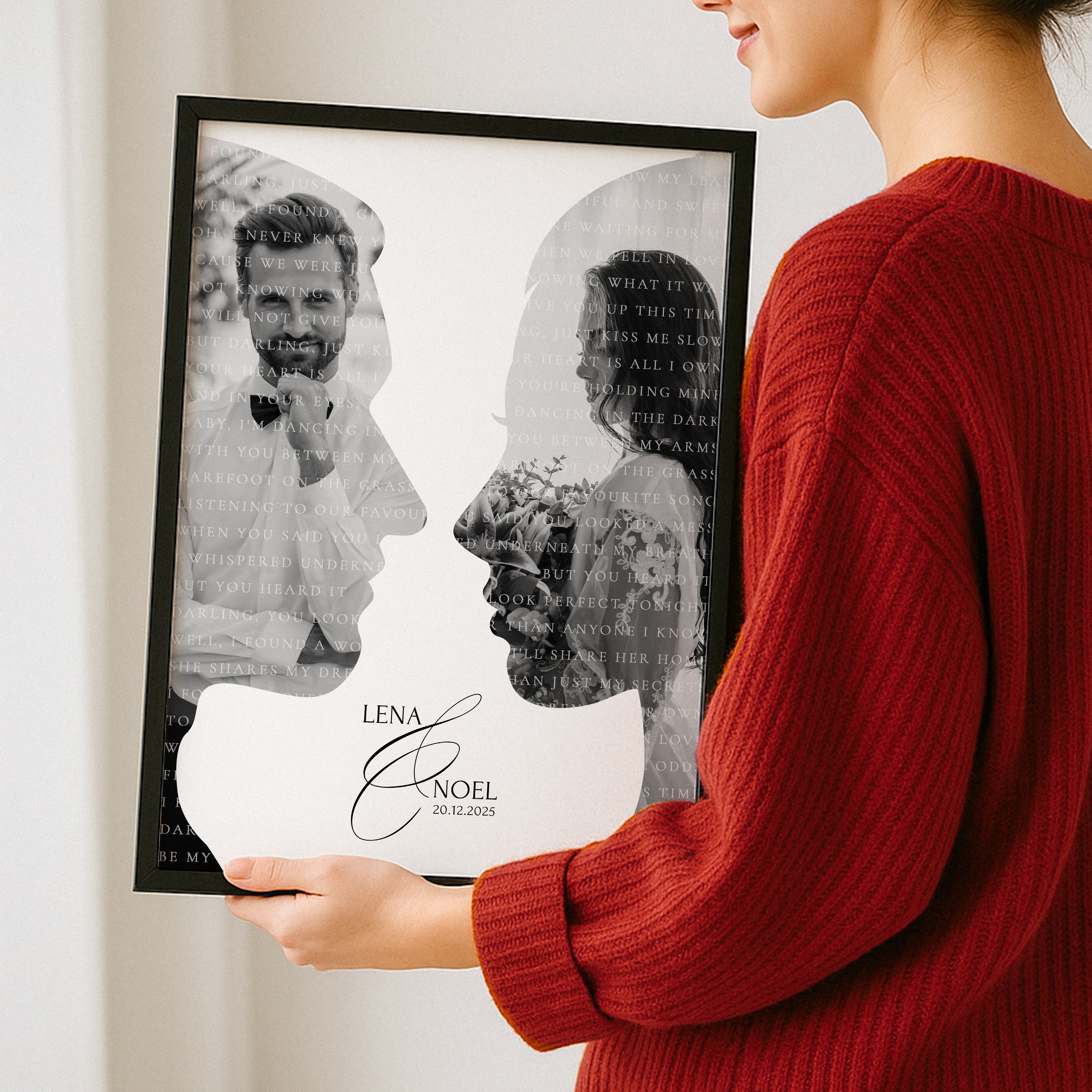 Personalisierter Song Poster – Geschenk zum Hochzeitstag oder Valentinstag